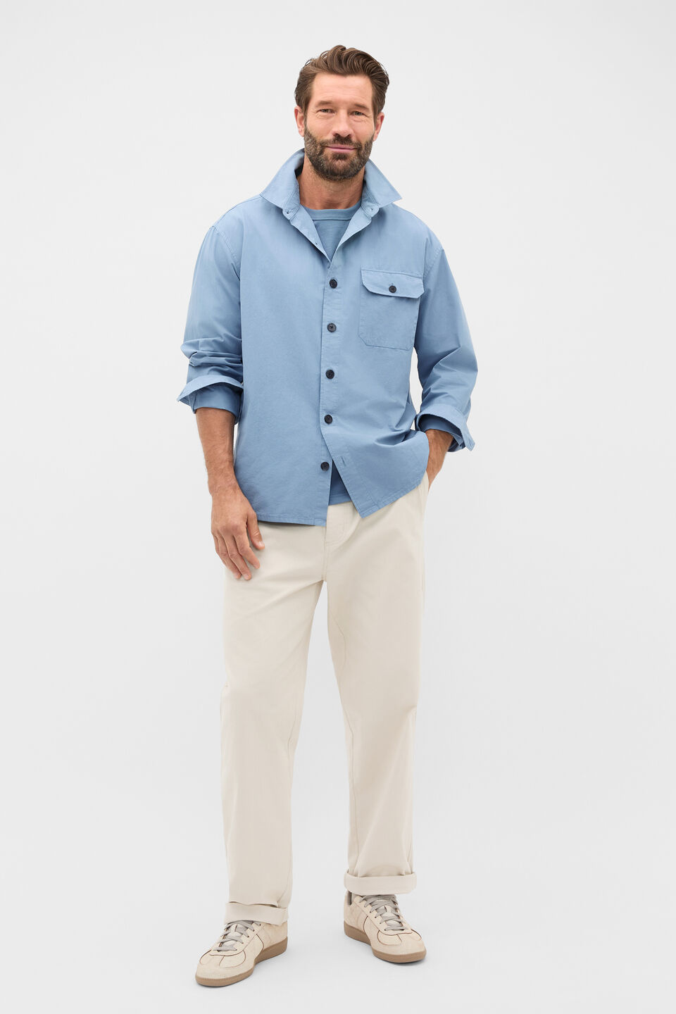Worker Shirt  Ocean Blue