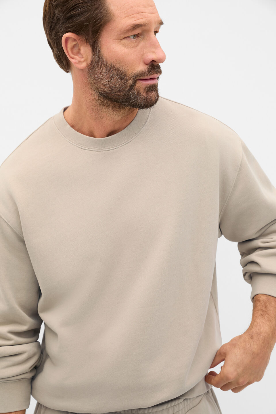 Crew Neck Sweatshirt  Clay