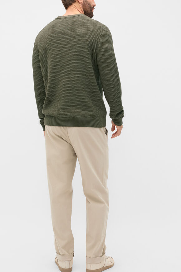 Basket Stitch Crew  Burnt Olive  hi-res