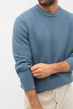 Basket Stitch Crew  Ocean Blue  hi-res