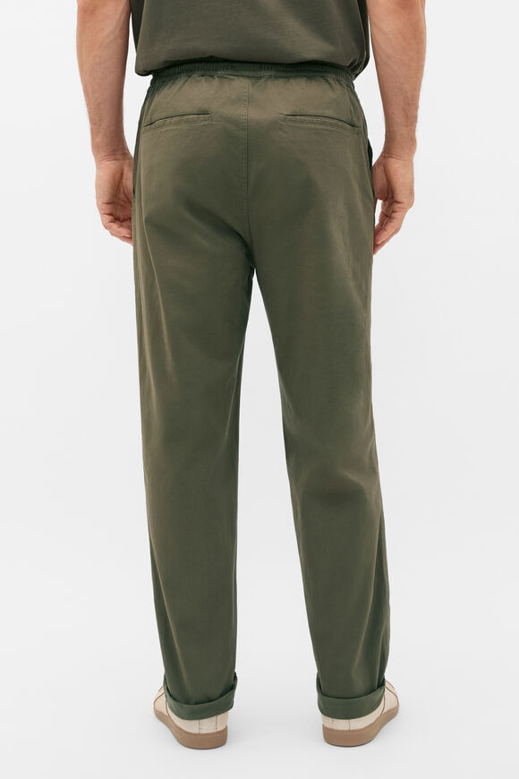Drawstring Twill Pant  Burnt Olive  hi-res
