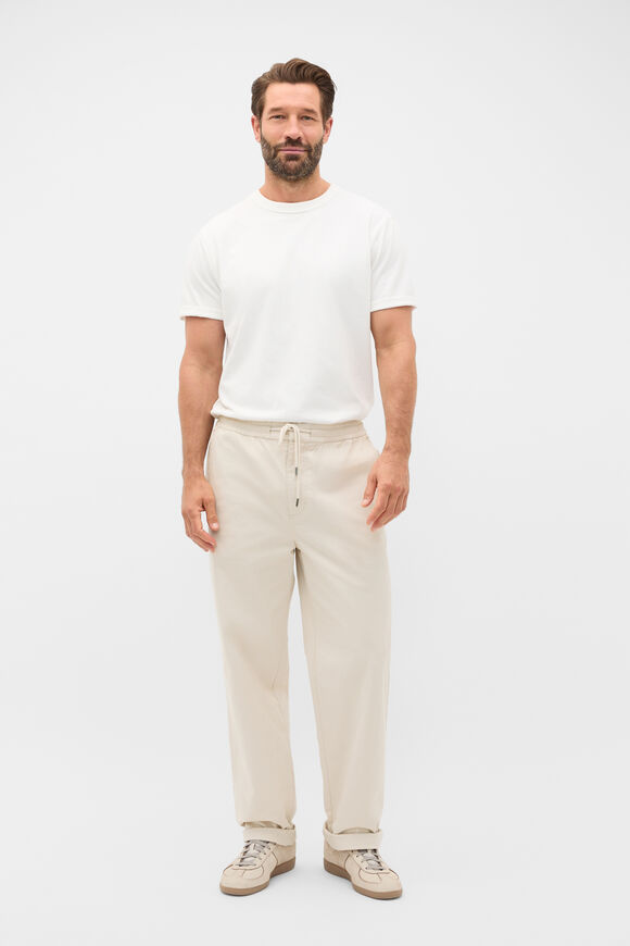 Drawstring Twill Pant  Pebble  hi-res
