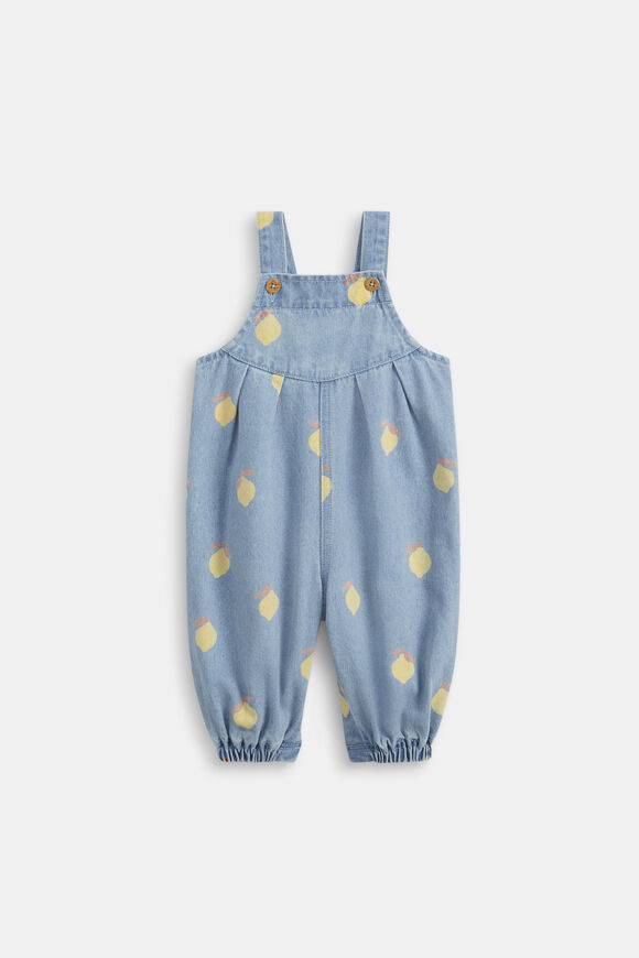 Citrus Denim Romper  Light Wash Lemon  hi-res