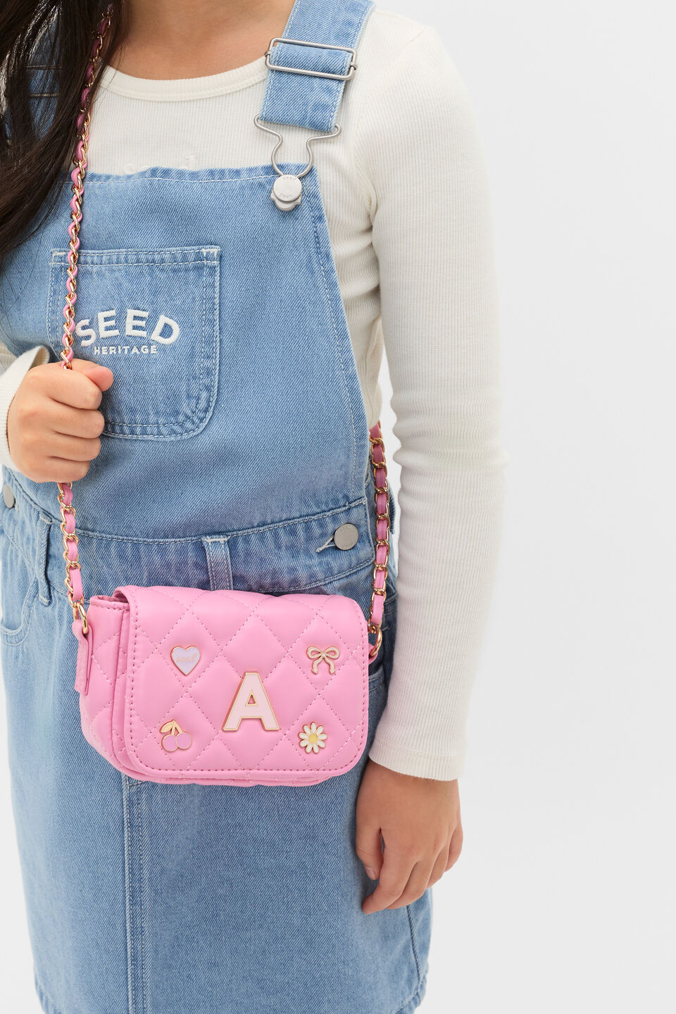 Initial Quilted Charm Bag  Z