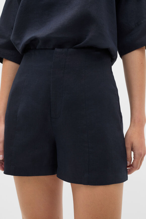 Core Linen High Rise Short  Twilight Blue  hi-res