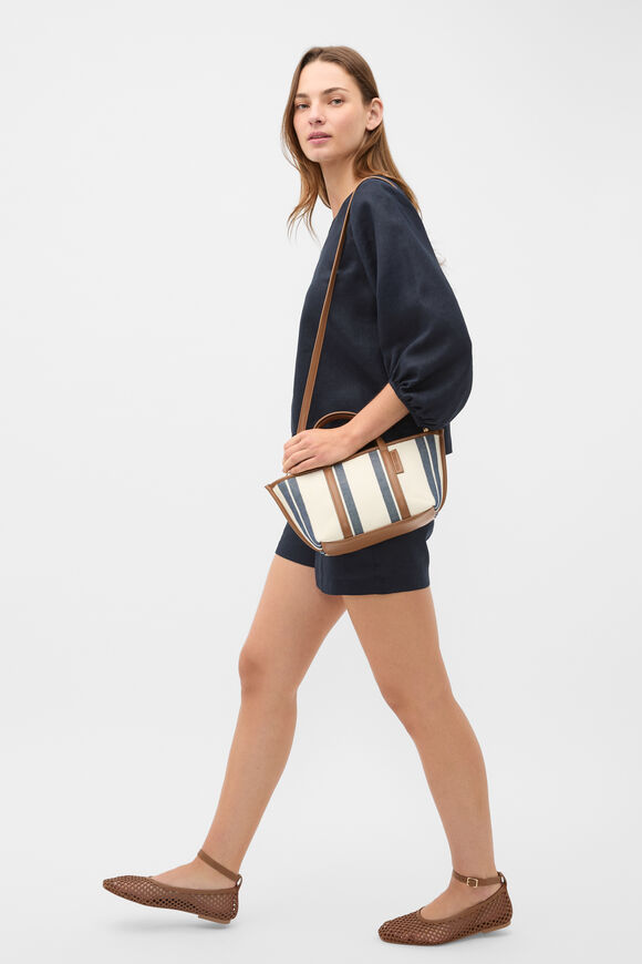 Core Linen Balloon Sleeve Top  Twilight Blue  hi-res
