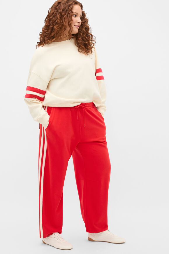Side Stripe Barrel Leg Pant  Chilli Red  hi-res