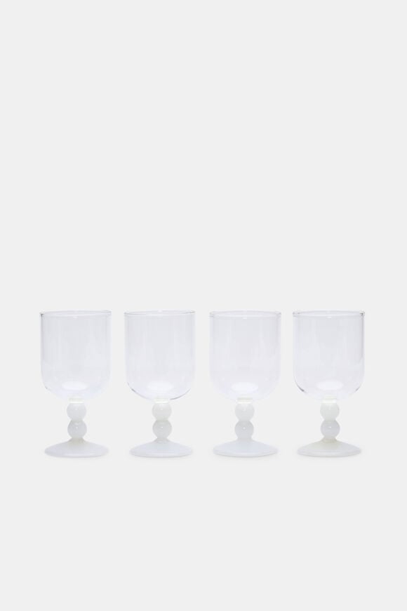 Aurora Wine Glass Set of 4  White  hi-res