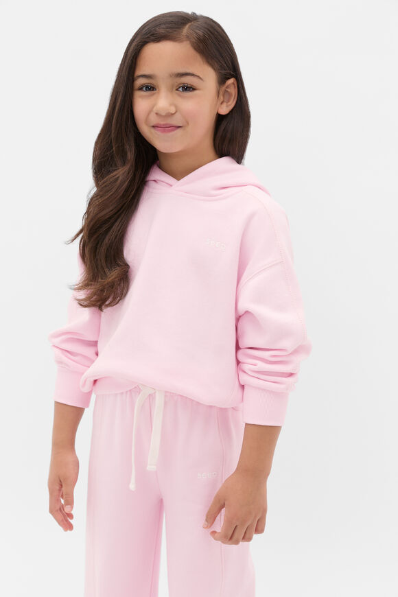 Contrast Stitch Hoodie  Pink Lemonade  hi-res