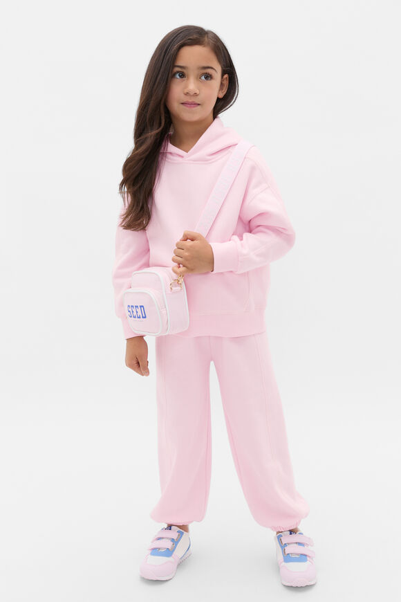 Contrast Stitch Hoodie  Pink Lemonade  hi-res