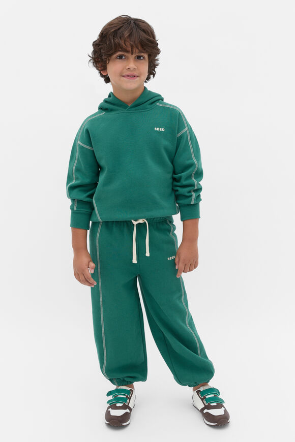 Contrast Stitch Track Pant  Jungle Green  hi-res