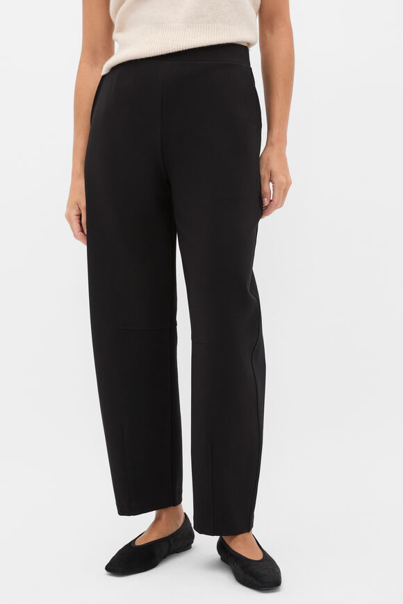 Ponte Barrel Leg Pant  Black  hi-res