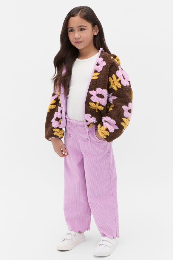 Floral Teddy Jacket  Cacao  hi-res
