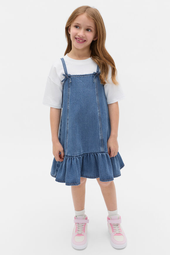 Drop Waist Denim Dress  Vintage Blue  hi-res