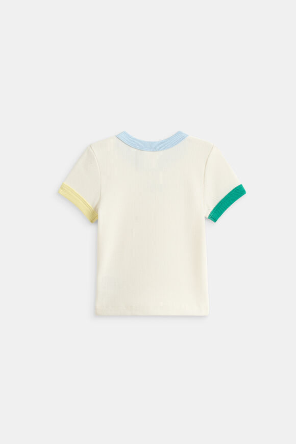 Colourblock Rib Logo Tee  Apple Multi  hi-res