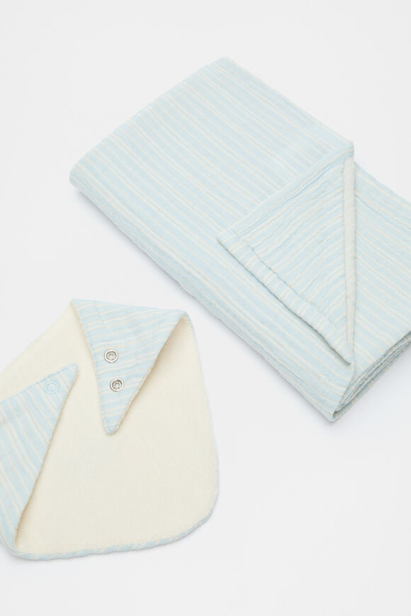 Logo Wrap and Bib Set  Soft Blue  hi-res