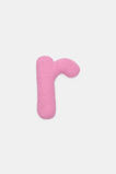 Pink Boucle Initial Cushion  R  hi-res