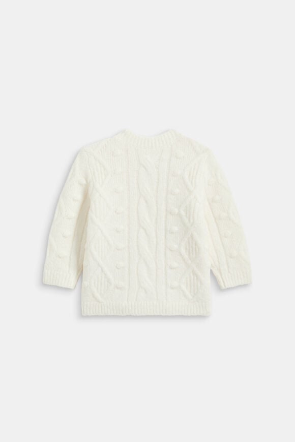 Bobble Knit Cardigan  Classic Cream  hi-res