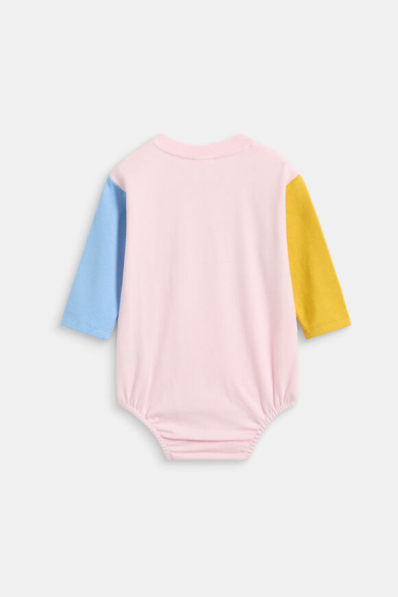 Colour Block Rugby Bodysuit  Pink Lemonade  hi-res