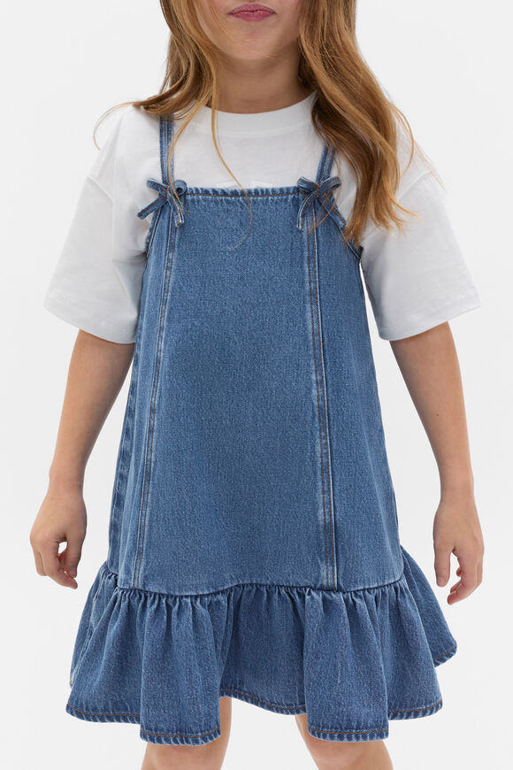 Drop Waist Denim Dress  Vintage Blue  hi-res