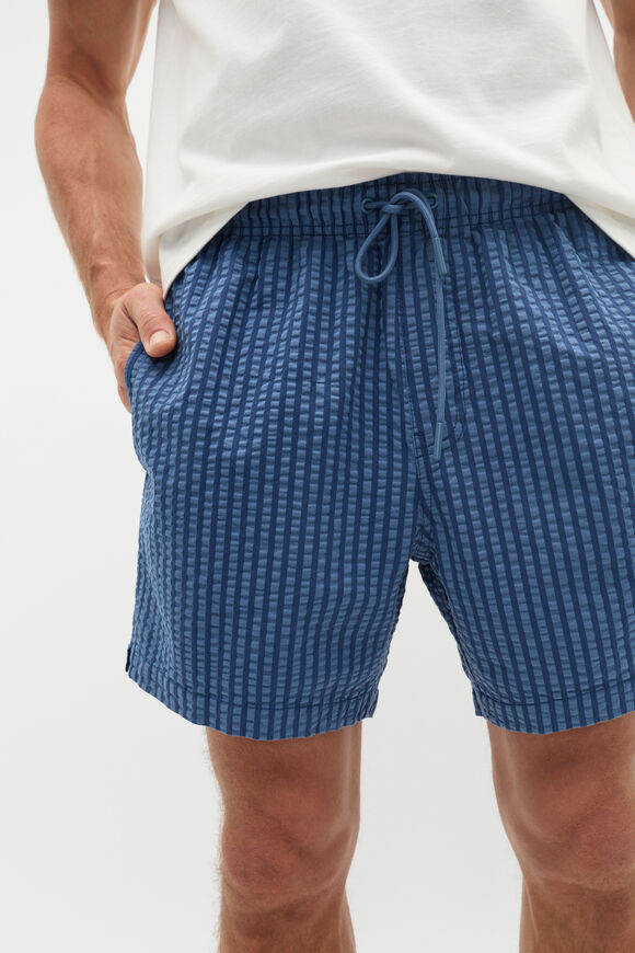 Seersucker Stripe Short  Storm Blue  hi-res