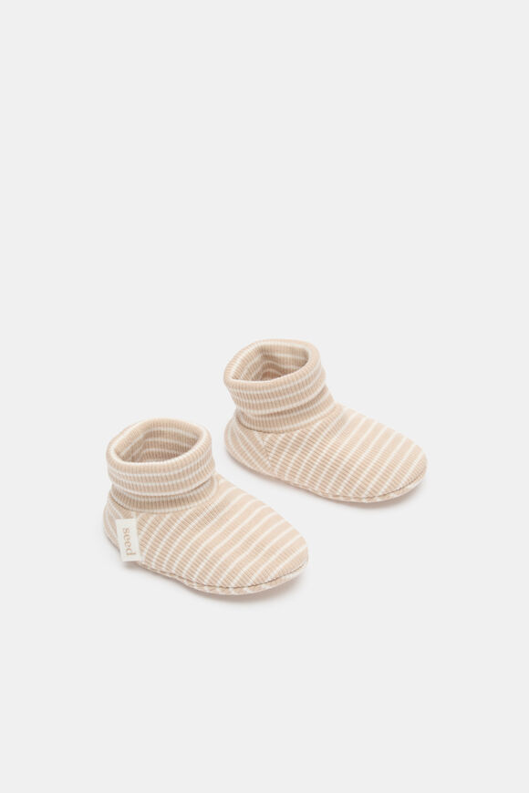 Core Rib Logo Bootie  Sand Stripe  hi-res