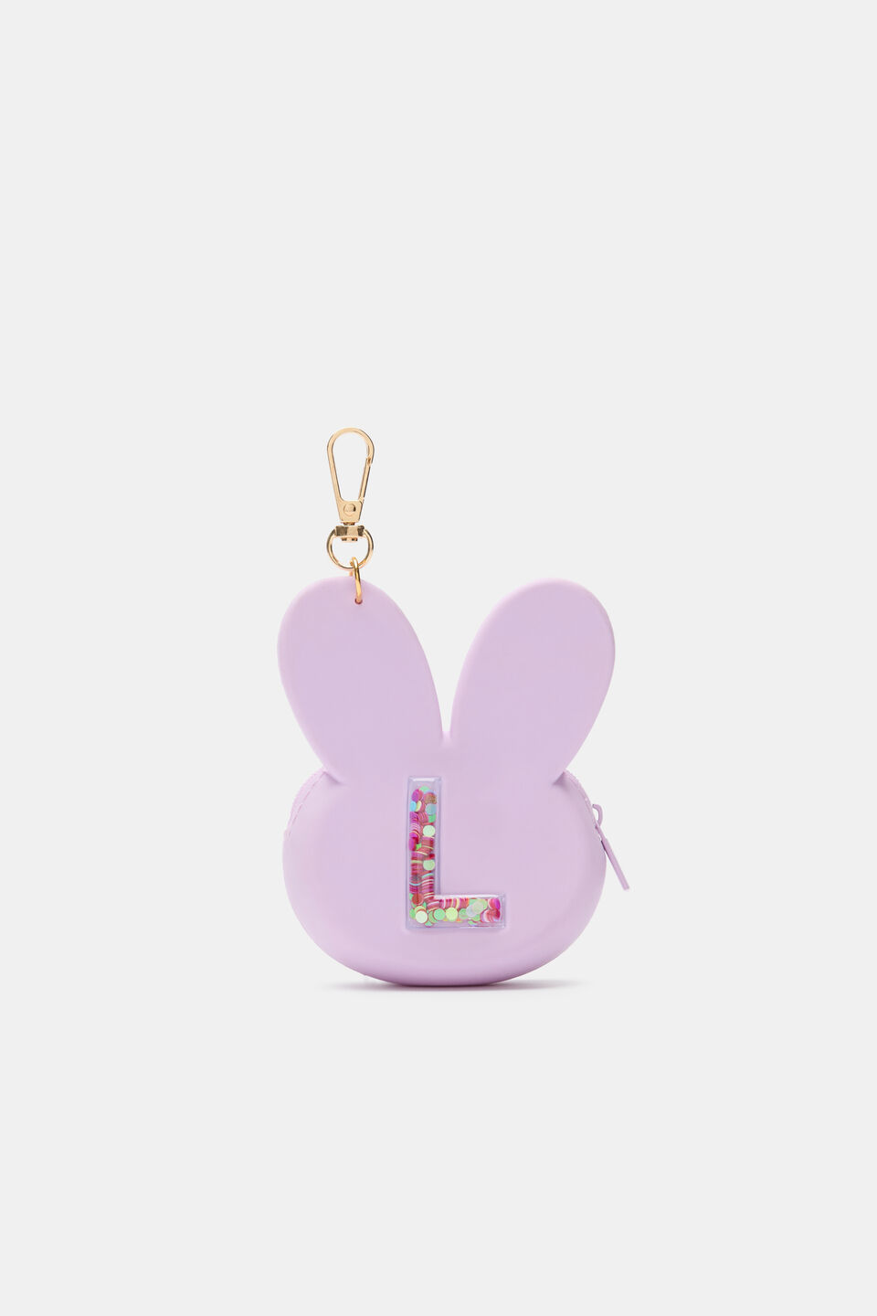 Bunny Silicone Initial Keyring  L