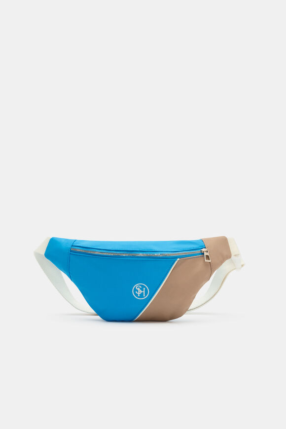 MD Retro Colourblock Bumbag  Pacific Blue  hi-res