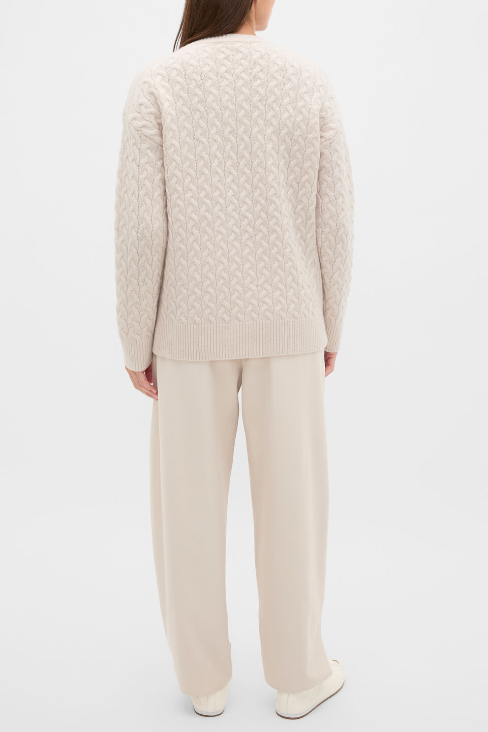 Australian Merino Cable Knit  Vanilla Cream