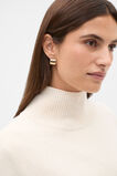 Rib Detail Poncho  Coconut Cream  hi-res
