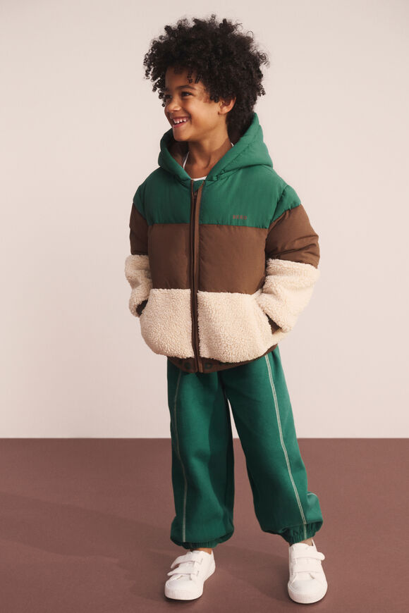 Colourblock Puffer Jacket  Multi  hi-res