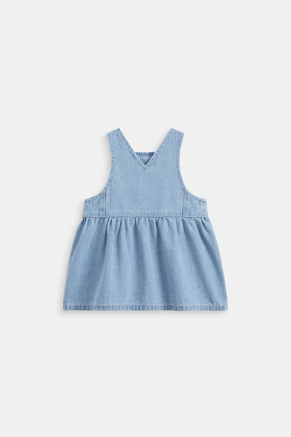 Core Logo Pinafore  Light Wash