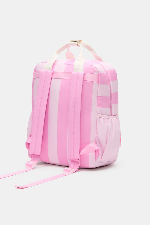 Pink Stripe Initial Backpack  O  hi-res