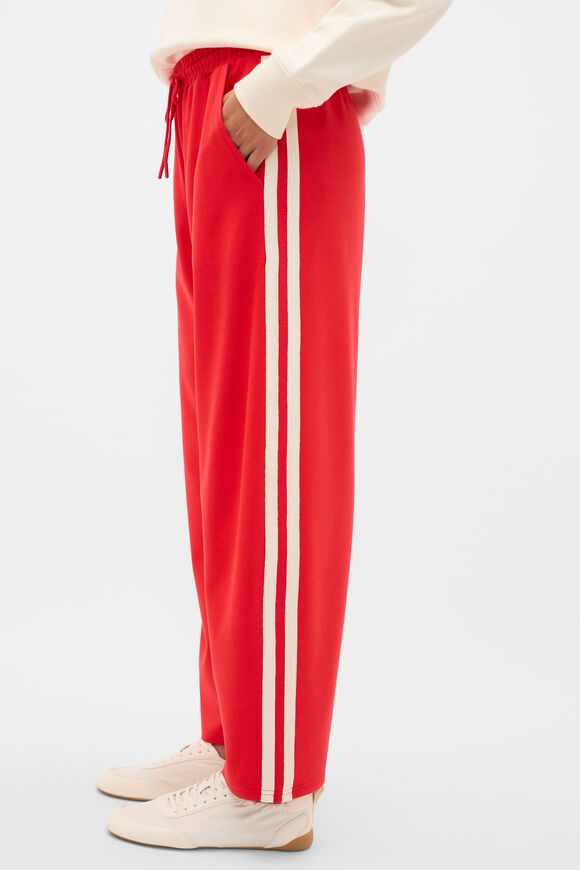 Side Stripe Barrel Leg Pant  Chilli Red  hi-res