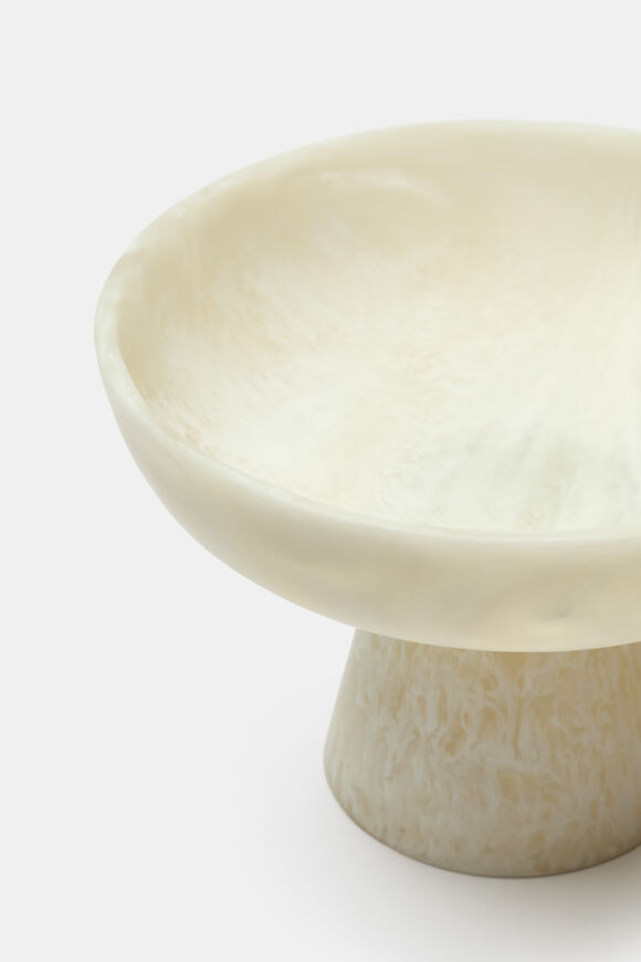 Tallulah Resin Footed Bowl  Meringue  hi-res