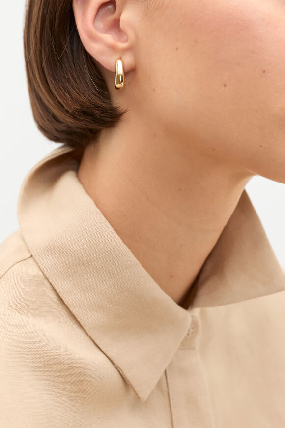 Sculptural Mini Earring  Gold  hi-res