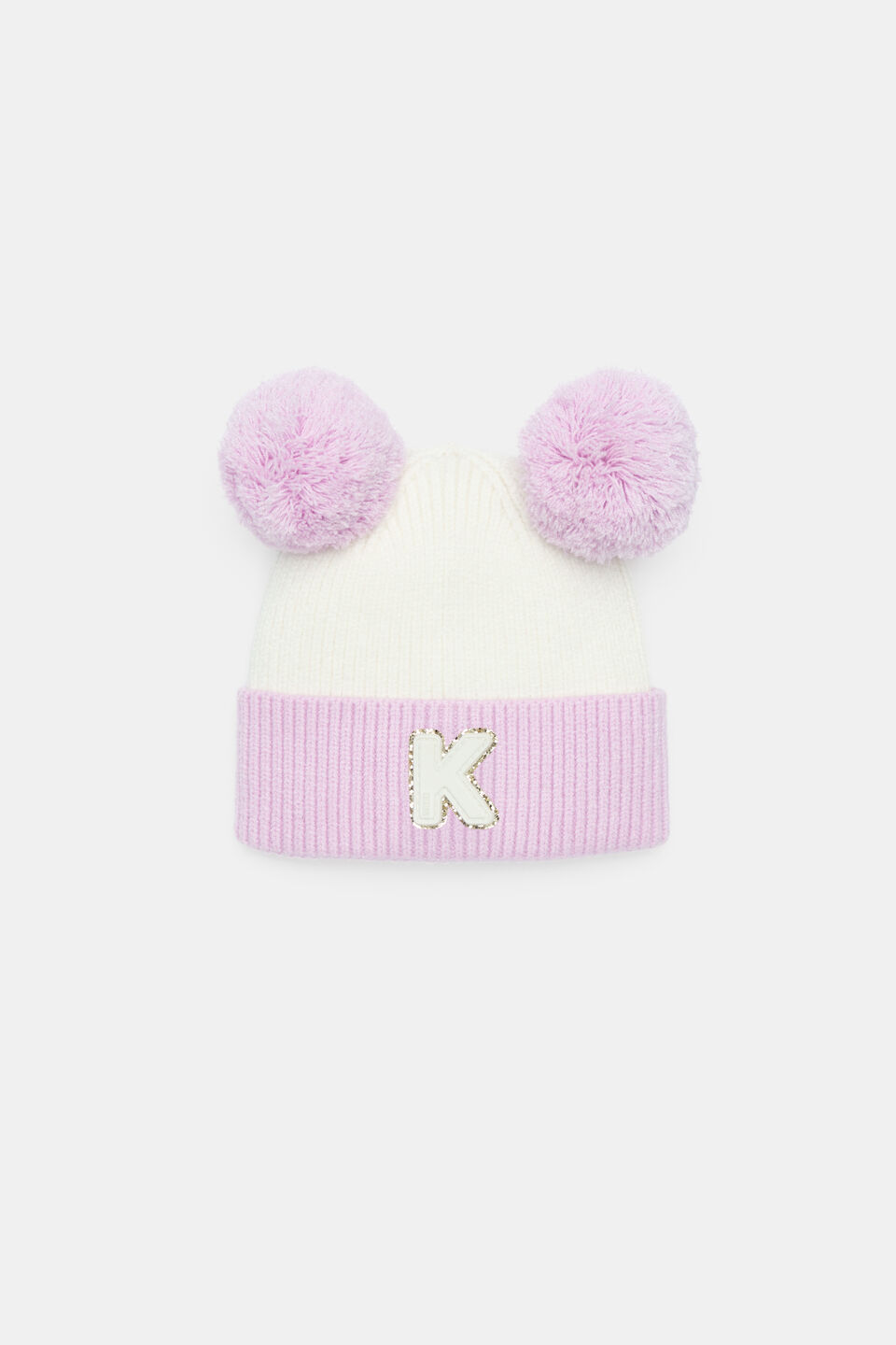 Mini Glitter Initial Beanie  K