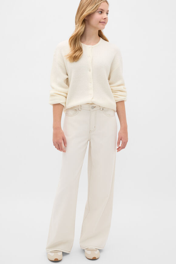Fluffy Knit Cardigan  Classic Cream  hi-res