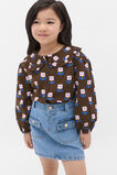 Cord Floral Top  Cacao  hi-res