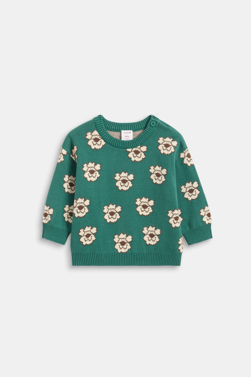 Pups Jacquard Knit  Jungle Green