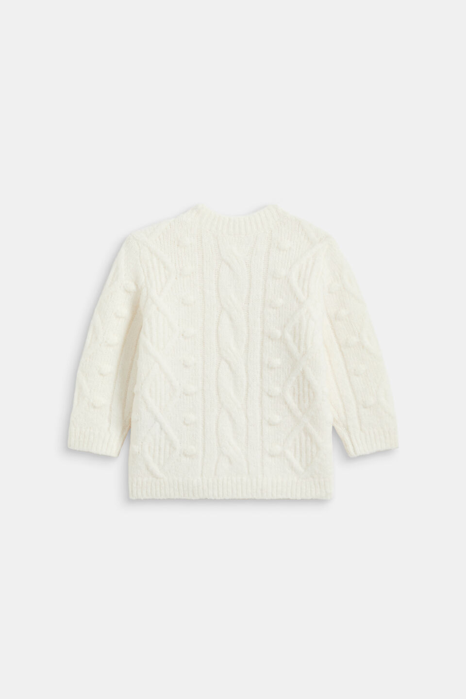 Bobble Knit Cardigan  Classic Cream