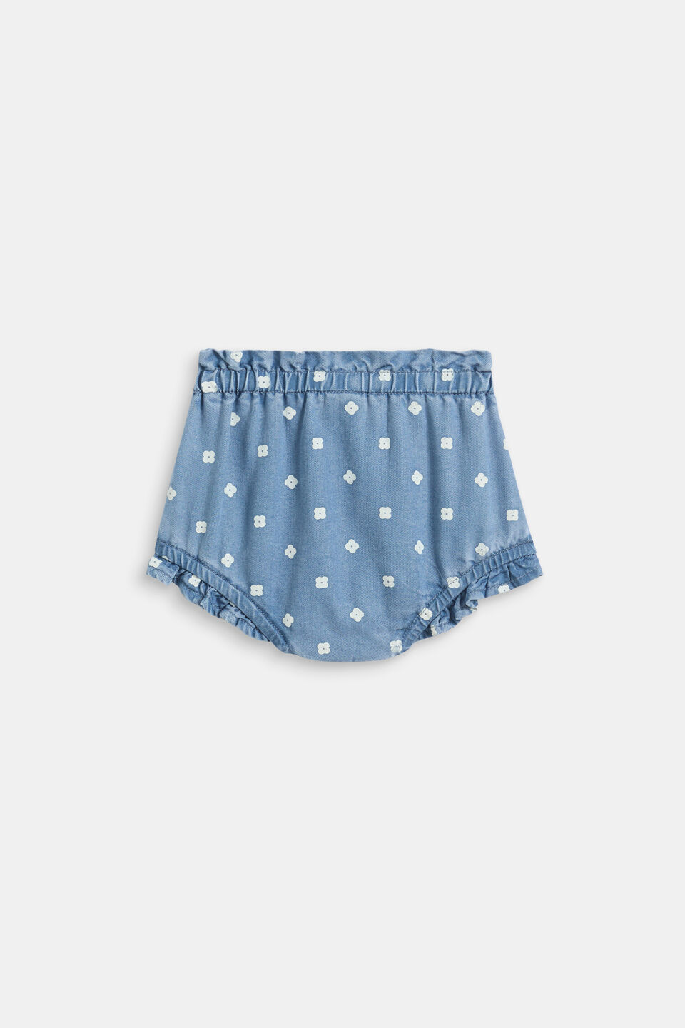 Floral Denim Bloomer  Mid Blue