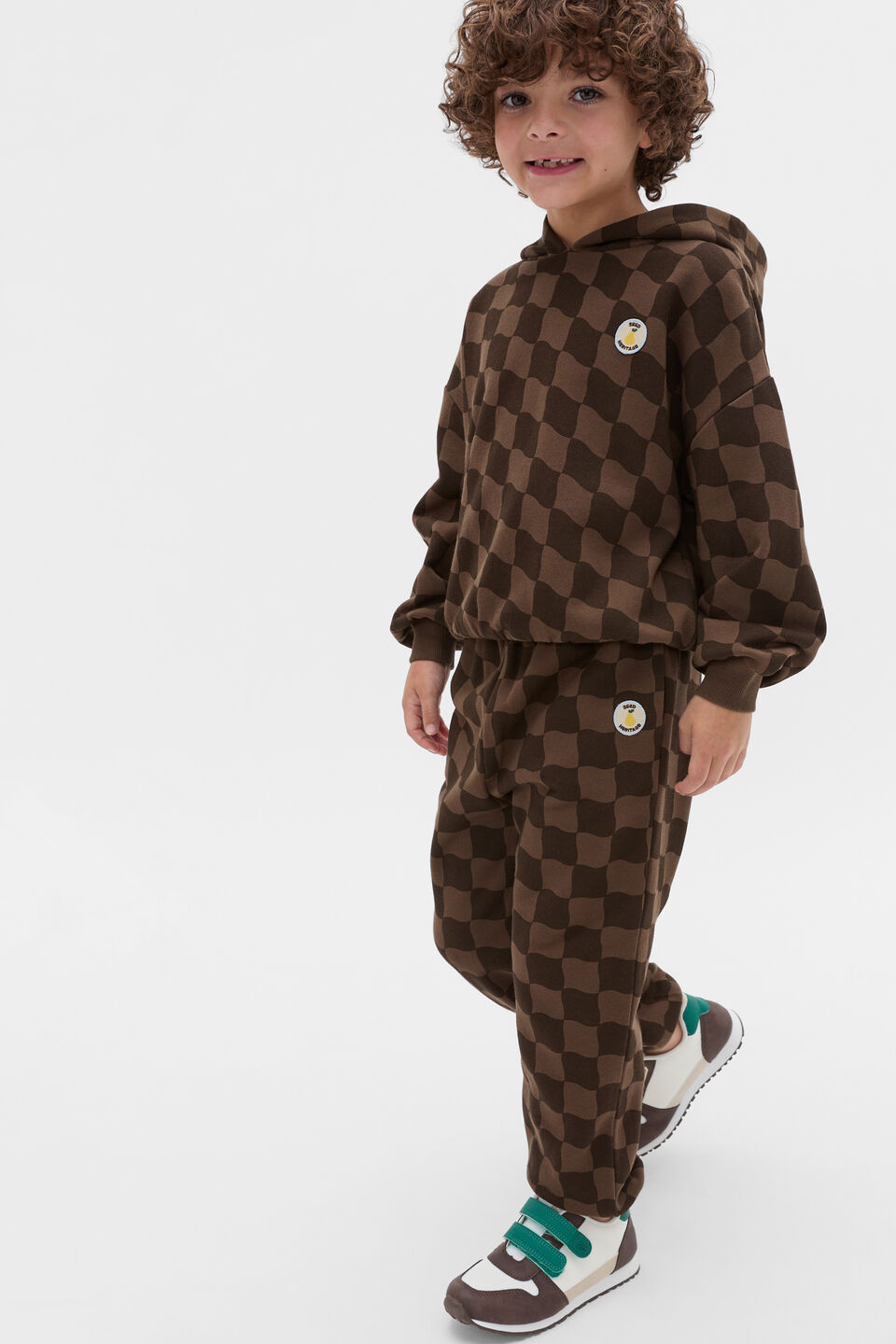 Check Track Pant  Cacao