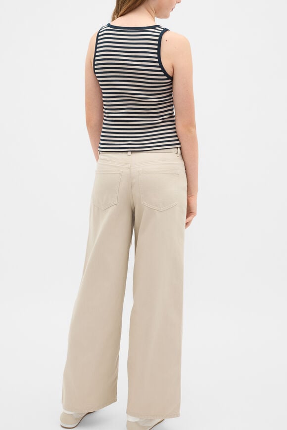 Striped Logo Tank  New Navy  hi-res