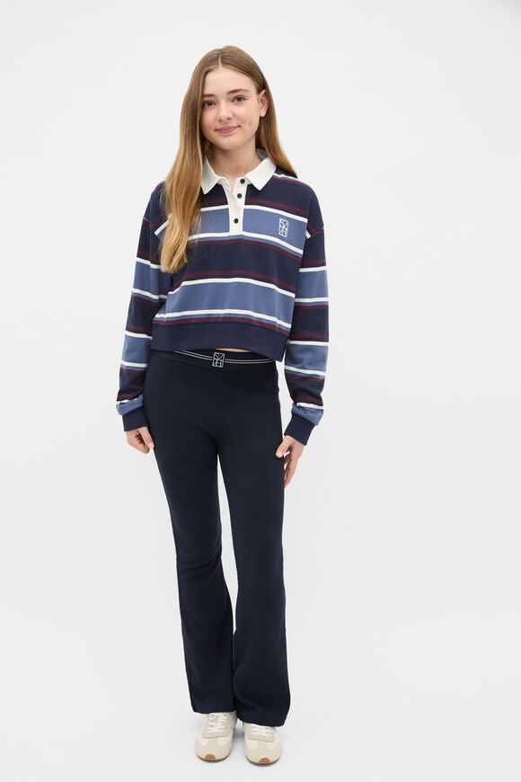 Striped Rugby Sweat  New Navy  hi-res