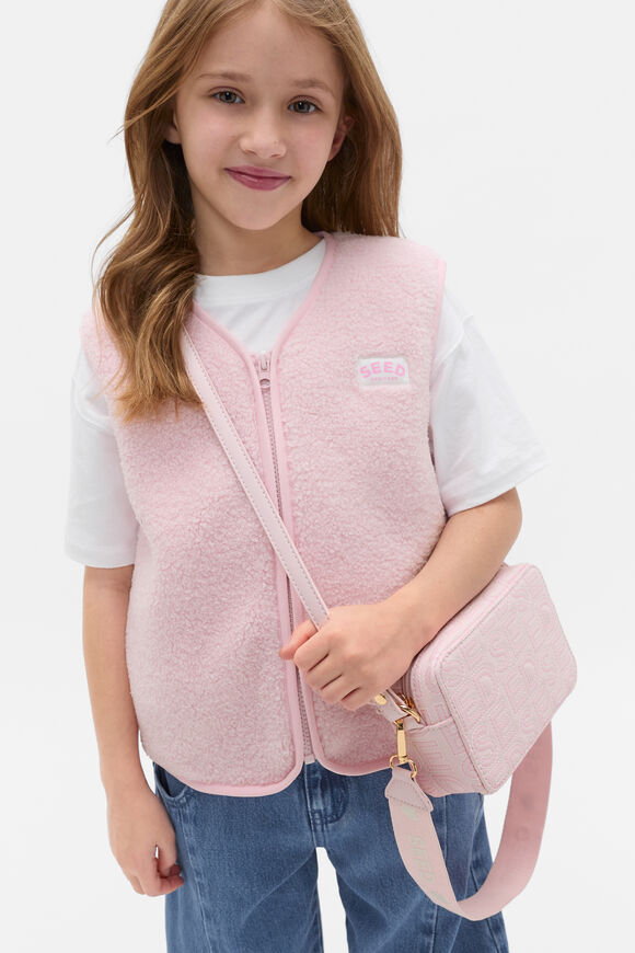 Embroidered Logo Camera Bag  Pink Lemonade  hi-res