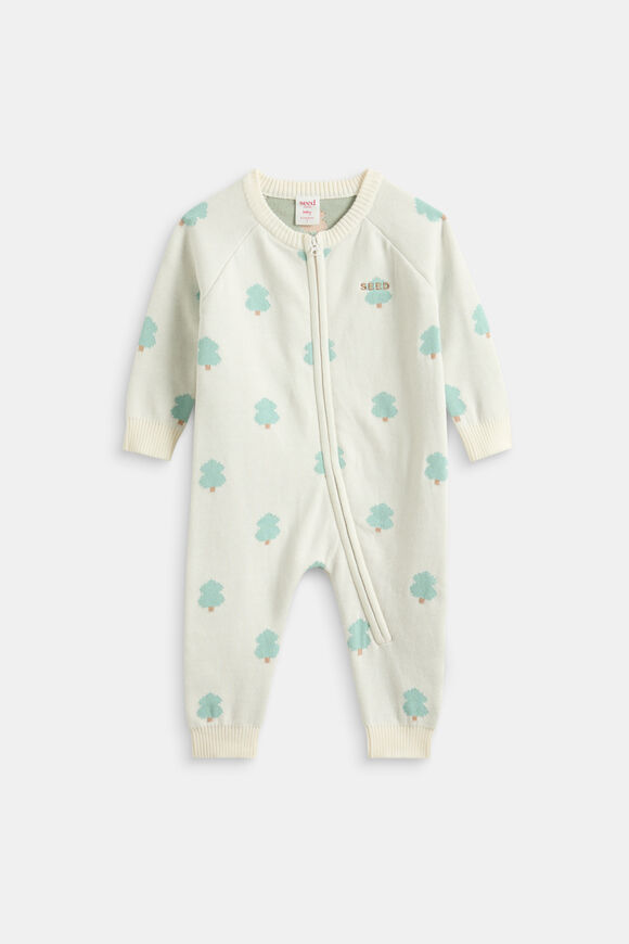 Jacquard Knit Jumpsuit  Classic Cream  hi-res