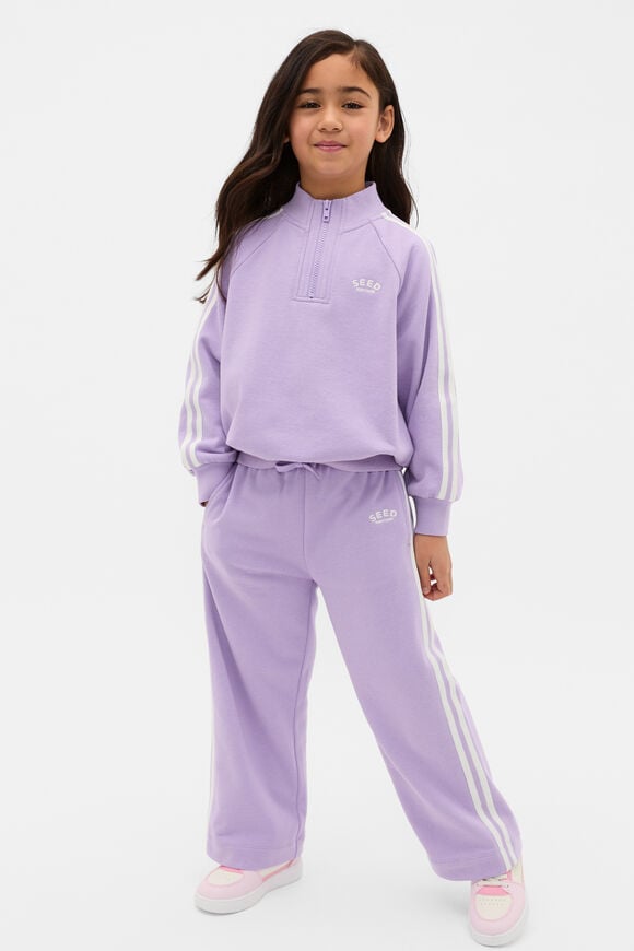 Quarter Zip Logo Sweat  Lilac  hi-res