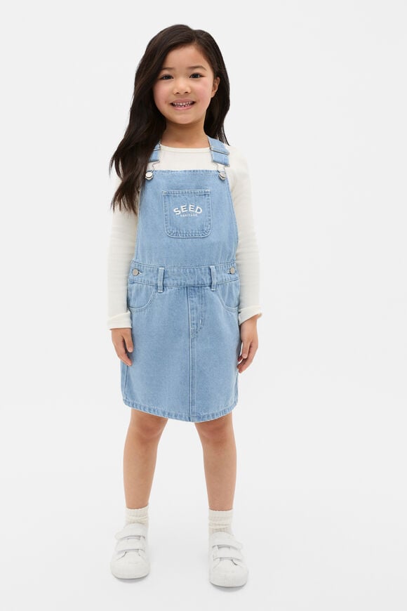 Core Logo Pinafore  Light Wash  hi-res