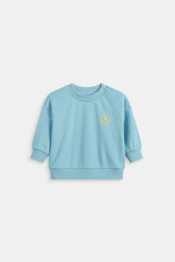 Bubble Logo Sweat  Nebula Blue  hi-res